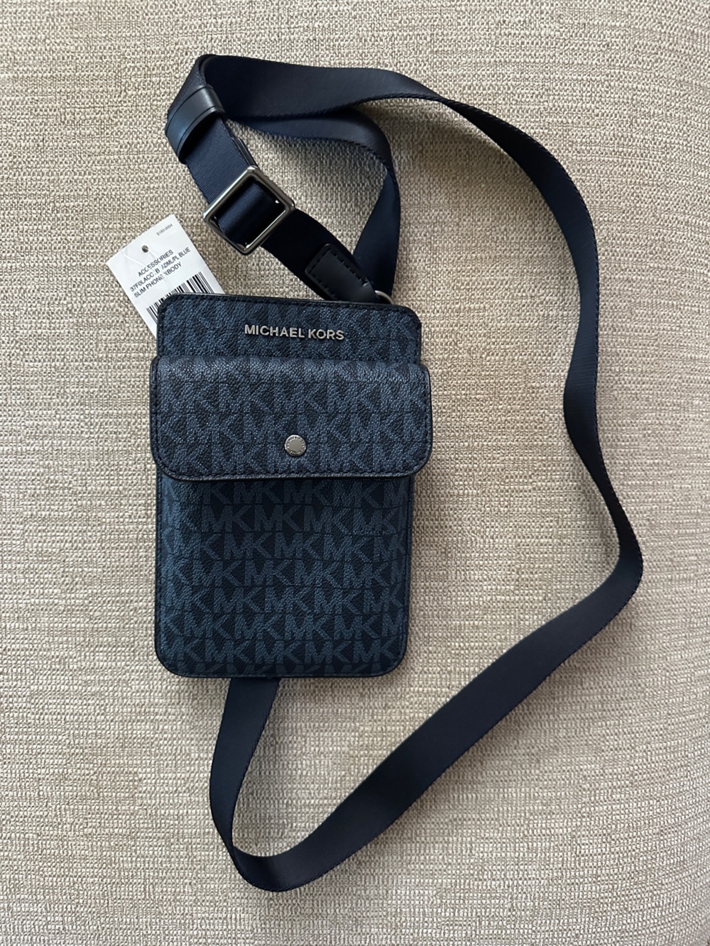 Michael Kors Navy MK Monogram Belt Bag for Men